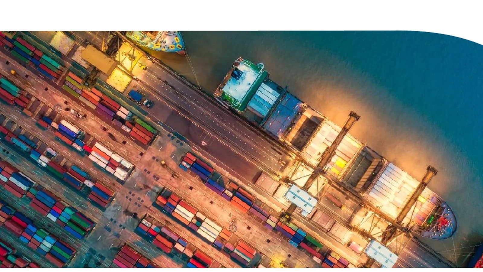 Illustrative visual representing a multi-commodity port and its operational technology context